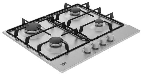 Beko Plita pe gaz Plita pe Gaz Beko HIAG64223SX | 60cm, 4 Arzatoare, Aprindere Integrata, Inox
