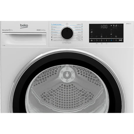 Beko Uscator de rufe Uscator de rufe Beko B5T69233 | 9kg, Pompa caldura, Clasa C, RecycledDry, 59.8x60.5x84.6cm
