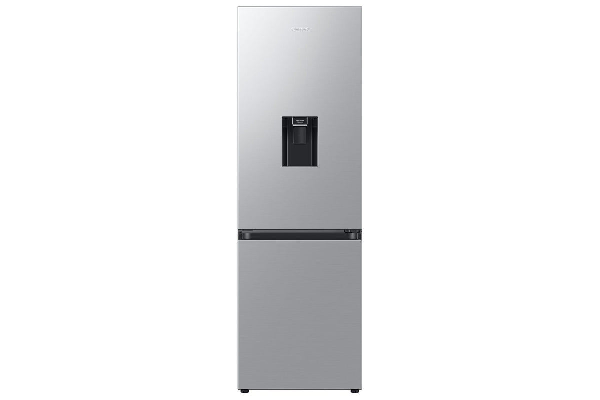 Samsung Combina frigorifica Samsung, 341 l, Clasa E, Total No Frost, Compresor Digital Inverter, All-Around Cooling, Dozator apa, Iluminare LED, Afisaj intern, WiFi, AI Energy?, H 185 cm, Inox