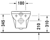Duravit Vas wc + capac Duravit, Toil.set wm. Duravit No.1 white, riml., incl.s&c with soft closure, suspendat, evacuare orizontala, cu capac (0020790000), soft close, alb