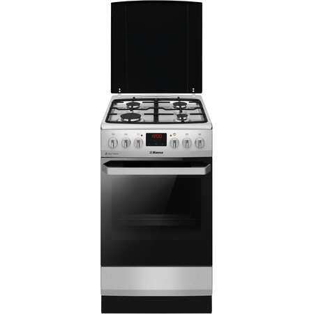 Aragaz Hansa FCMX592299 | 50cm, Mixt, 4 Arzatoare, Cuptor Electric 65L, Rotisor, Inox, 50x60x85cm