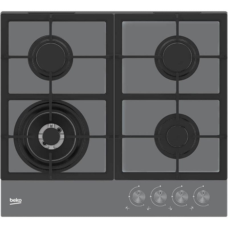 Beko Plita pe gaz Plita pe Gaz Beko HILW64225SZG | 60cm, 4 Arzatoare, Wok, Sticla Gri