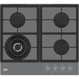 Beko Plita pe gaz Plita pe Gaz Beko HILW64225SZG | 60cm, 4 Arzatoare, Wok, Sticla Gri