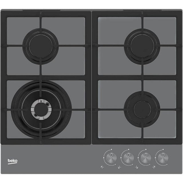 Beko Plita pe gaz Plita pe Gaz Beko HILW64225SZG | 60cm, 4 Arzatoare, Wok, Sticla Gri