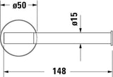 Duravit Accesorii baie Suport Hartie Igienica Duravit 0099374600 | Starck T, Negru Mat, Perete