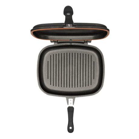 NeoKlein Tigaie Grill Dublu NeoKlein NK-IDGR36 | 36cm, Inductie, Negru