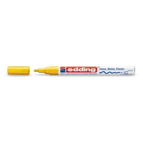 Edding Marker cu vopsea Edding 751, galben (Gelb), pentru metal, plastic, sticlă și lemn, 4-751005 (4751005)