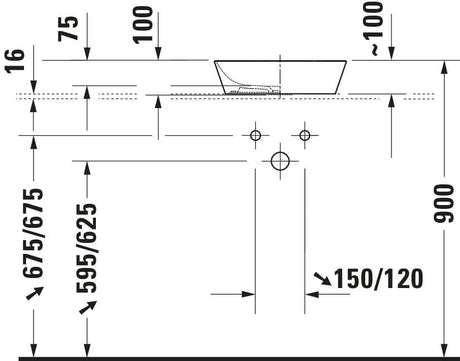 Duravit Lavoar baie Lavoar Duravit Cape Cod 2328400000 | Oval, 400mm, Alb, Montare pe Blat
