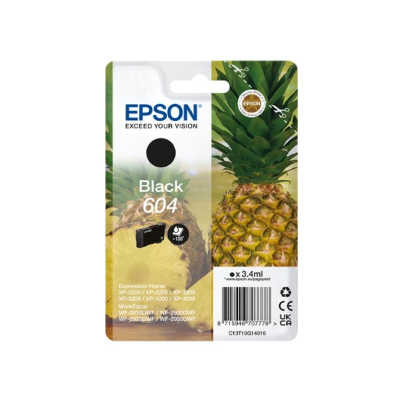 EPSON Epson Ink 604 Black Schwarz (C13T10G14010)