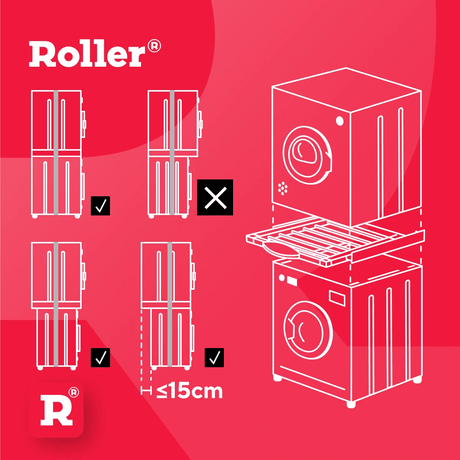Roller Accesorii electrocasnice Kit Suprapunere Uscator Roller 00868 | Metalic, Cu Sertar 30 cm