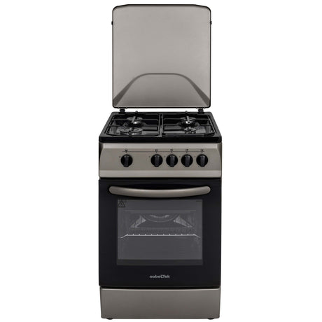 NobeLTek Cooking Aragaz Aragaz Nobeltek NLT 5601AG/G1 | 50x60cm, Plita Gaz, Cuptor Gaz, GPL/GN, Gri, 50x60x85cm