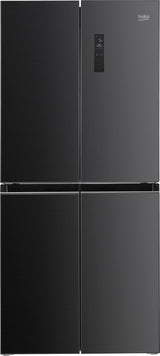 Beko Side by side Frigider Side by Side Beko GNO4031GS | 4 usi, 421L, NeoFrost, Clasa E, Sticla antracit