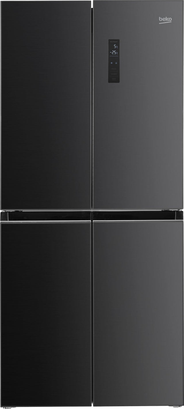 Beko Side by side Frigider Side by Side Beko GNO4031GS | 4 usi, 421L, NeoFrost, Clasa E, Sticla antracit
