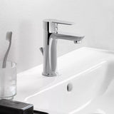 Duravit Baterie lavoar Duravit, A.1 Single lever basin mixer M, monocomanda, marime M, cartus ceramic, set evacuare cu tija, crom