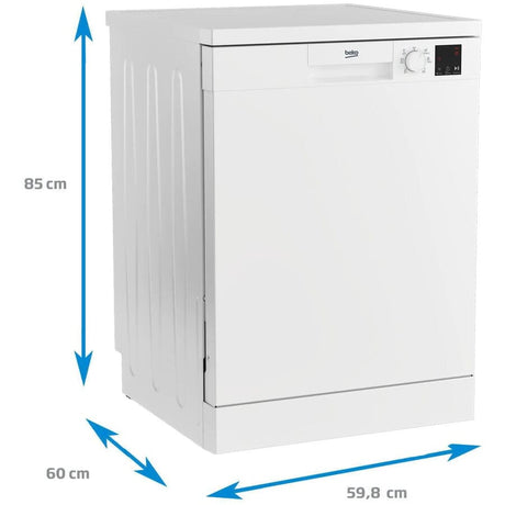 Beko Masina de spalat vase Masina de spalat vase Beko DVN06430W | 14 seturi, 6 programe, Clasa D, Auto Door Opening, Alb, 59.8x60x85cm