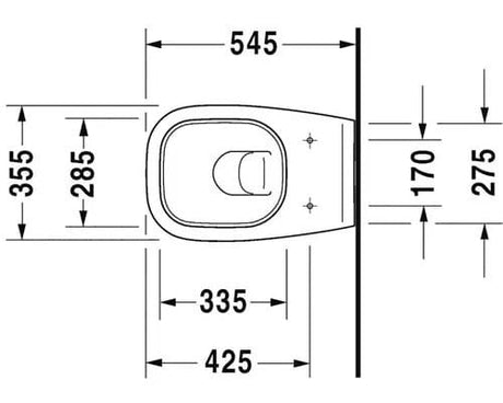 Duravit Vas wc + capac Duravit, Toilet wall mounted D-Code seat and cover with soft closure, suspendat, evacuare orizontata, cu capac (0067390000), soft close, alb