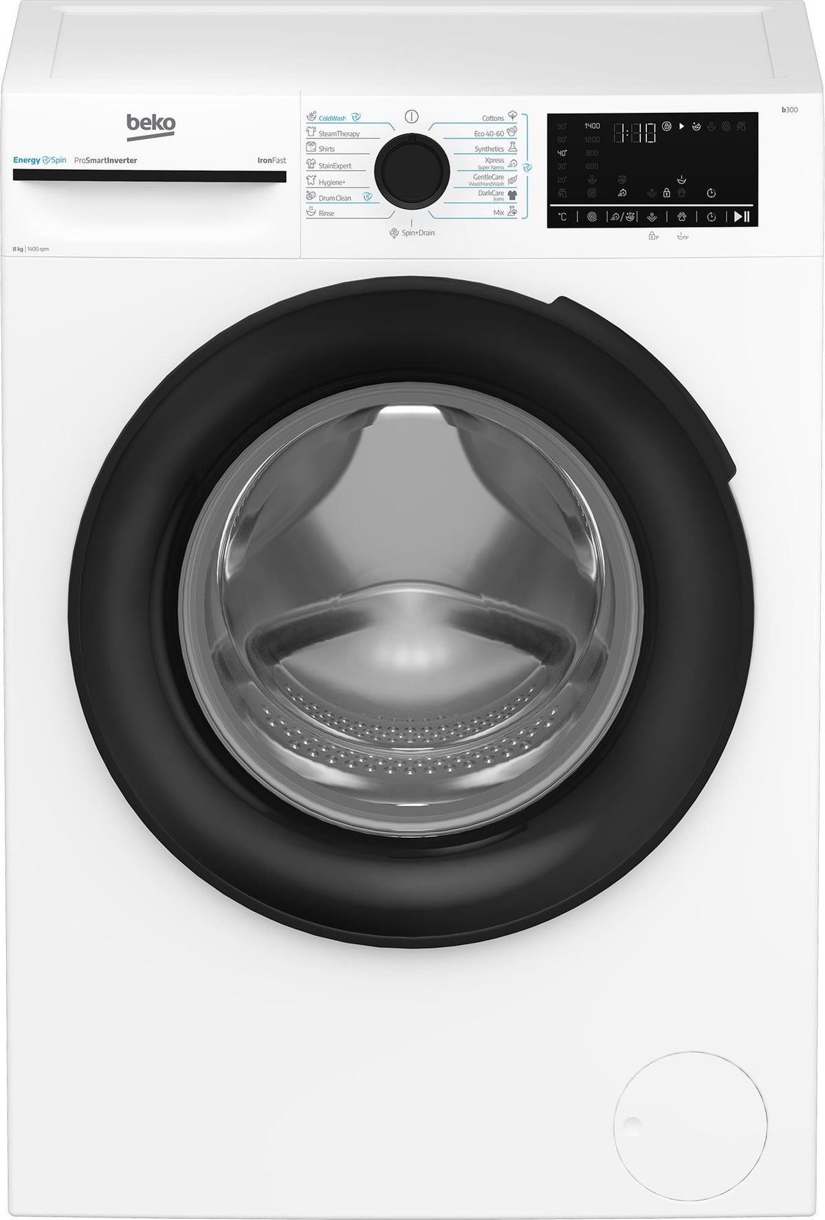 Beko Masina de spalat rufe Masina de spalat rufe Beko BM3WFUS48415WBEE | 8kg, Clasa A, 1400rmp, Motor ProSmartInverter