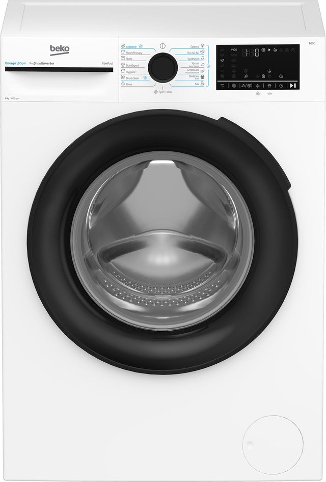 Beko Masina de spalat rufe Masina de spalat rufe Beko BM3WFUS48415WBEE | 8kg, Clasa A, 1400rmp, Motor ProSmartInverter
