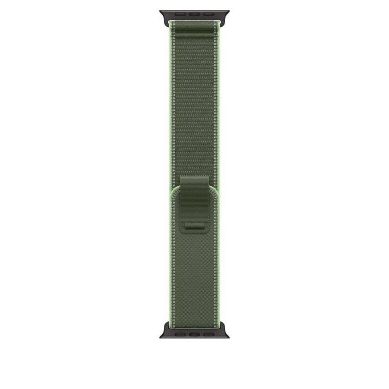 APPLE Apple Watch 49mm Green/Neon Trail Loop - S/M - Black Titanium Finish