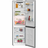 BEKO Combina frigorifica Beko, 316l, Clasa C, No Frost, Compresorul ProSmart Inverter, Display, AeroFlow, HarvestFresh, Metal look