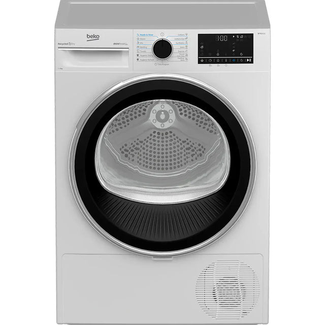 Beko Uscator de rufe Uscator de rufe Beko B5T69233 | 9kg, Pompa caldura, Clasa C, RecycledDry, 59.8x60.5x84.6cm