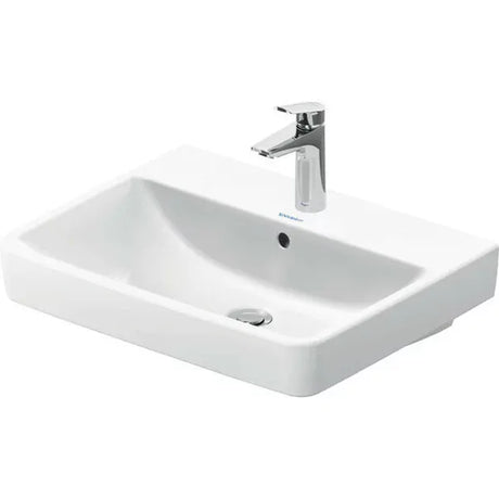 Duravit Lavoar Duravit, WB/FWB 600 mm Duravit No.1 white, w.OF,W.TP,1 TH,underneath glazed, montare pe perete/blat, cu preaplin, gaura pt baterie, smalt pe interior, dreptunghiular, alb