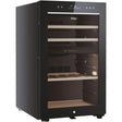HAIER Racitor de vinuri HAIER, 42 sticle, conectivitate WiFi, clasa G, LED, dual zone, usa reversibila, H 82 cm, negru