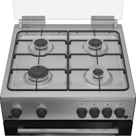 Beko Aragaz Aragaz Beko FBGT62110DXO | 4 Arzatoare, Grill Gaz, Rotisor, Timer, 60x60x85cm