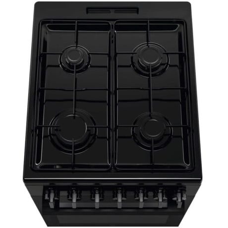 Electrolux Aragaz Electrolux, Mixt, 4 arzatoare, Siguranta plita, Aprindere integrata, Timer mecanic, Iluminare cuptor, Grill, Clasa A, 50 cm, Negru