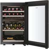 HAIER Racitor de vinuri HAIER, 42 sticle, conectivitate WiFi, clasa G, LED, dual zone, usa reversibila, H 82 cm, negru