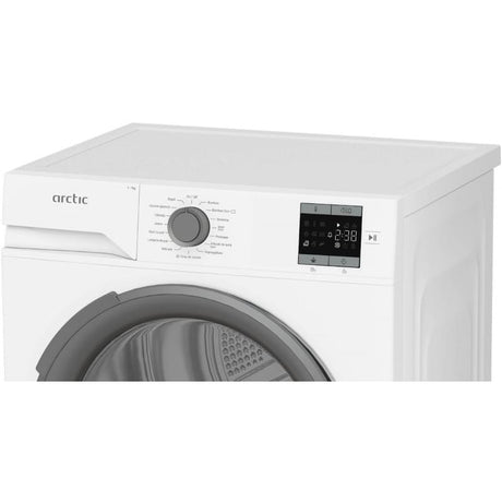 ARCTIC Uscator de rufe Arctic cu pompa de caldura, 7 kg, Clasa D, 15 programe, Auto Antisifonare, Aqua Surf, Hygienic Drying, Display, Alb