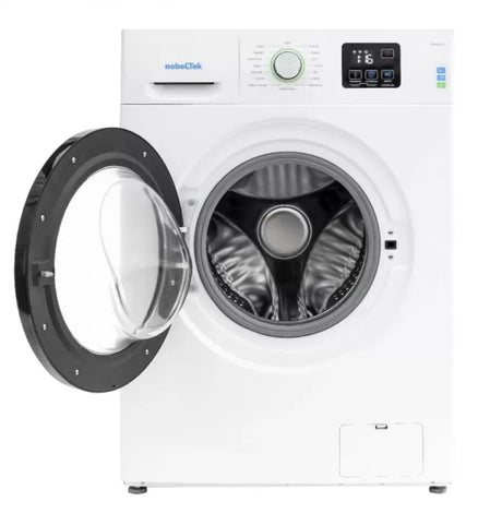 NobeLTek Masina de spalat rufe Nobeltek, 6 kg, 1200 rpm, clasa energetica E, 16 programe, functie curatare tambur, program scurt: 15 min, alb