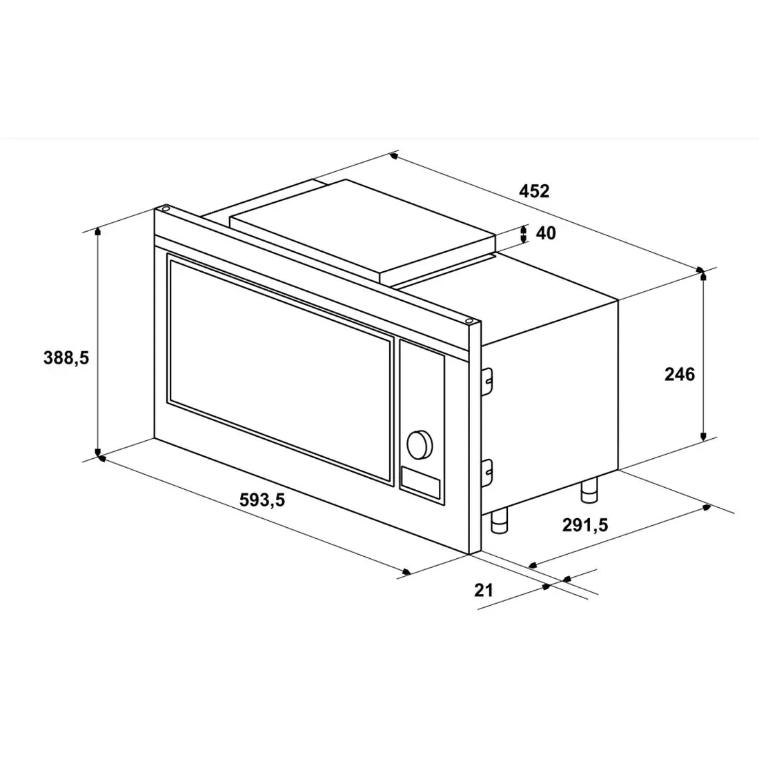Hansa Cuptor microunde Cuptor Microunde Hansa AMG20BFH | 20L, 700W, Grill, Incorporabil