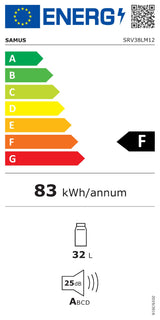 [RESIGILAT] RACITOR TERMOELECTRIC SAMUS SRV38LM12 | 12 Sticle, Termoelectric, Negru - Etichetă energetică