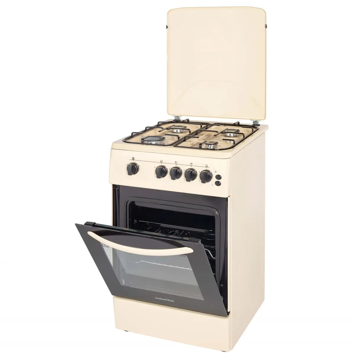 Nobeltek Aragaz Aragaz Nobeltek NLT 5603B/G1 | 50x60 cm, Gaz, Grill, Rotisor, Bej, 50x54x87cm