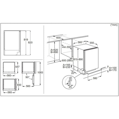 Electrolux Frigider Frigider Incorporabil Electrolux LXB2AE82S | 127L, Sub Blat, Clasa E, 56x54.7x81.9cm