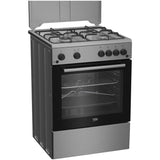 Beko Aragaz Aragaz Beko FBSHT62111GX | 4 Arzatoare, Aprindere Electrica, Grill, Rotisor, Inox, 60x60x85cm
