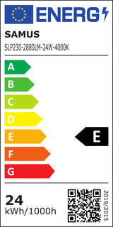 Plafoniera LED Samus SLP230-2880LM-24W-3000/4000/6500K | 24W, LED - Etichetă energetică