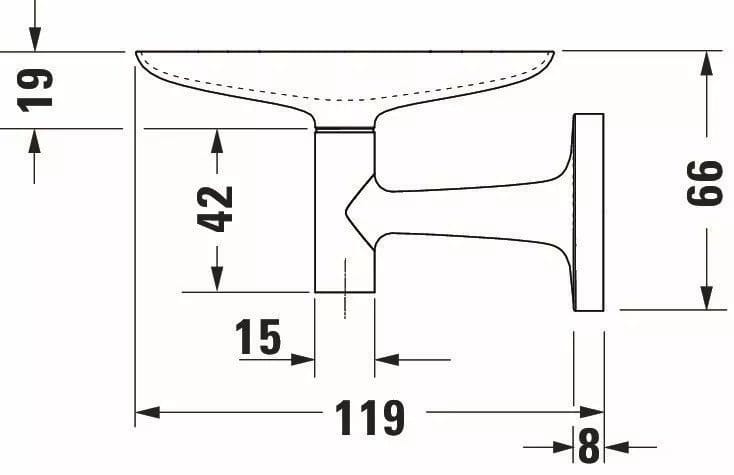 Duravit Accesorii baie Savoniera Duravit 0099330400 | Montare Perete, Sticla Mat, Bronz Mat