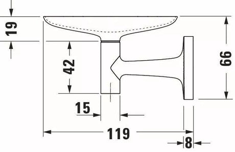 Duravit Accesorii baie Savoniera Duravit 0099330400 | Montare Perete, Sticla Mat, Bronz Mat