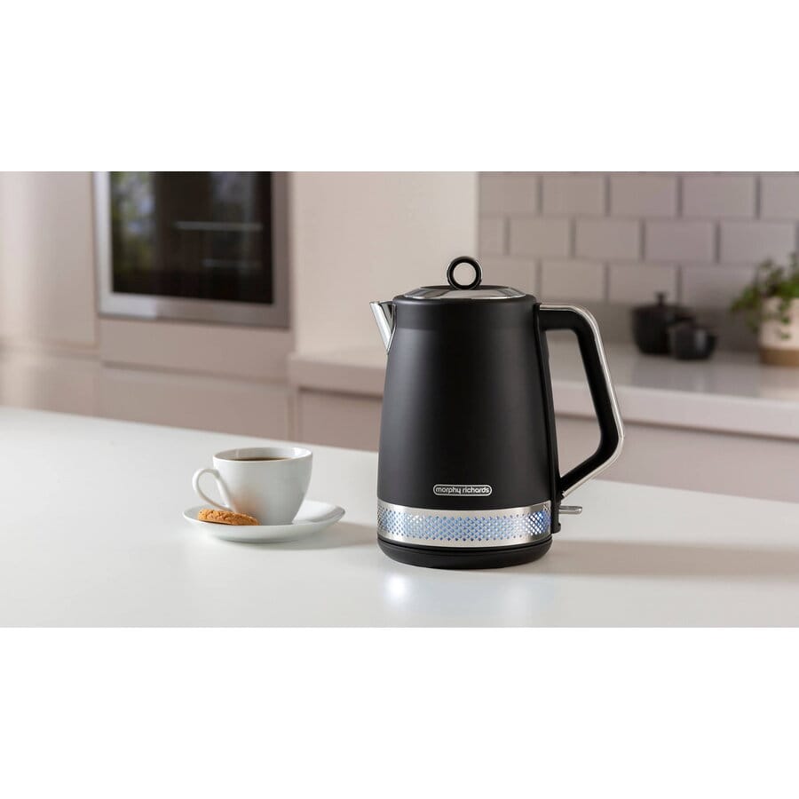 Morphy Richards Fierbator de apa, Morphy Richards,  Illumination,1.7l, 2200W, negru-argintiu
