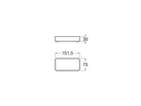 Roca Recipient accesorii Roca, Gama Onda, pe blat, 75x151x30, plastic, alb