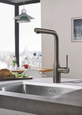 Grohe Baterie chiuveta Baterie Bucatarie Grohe 30270AL0 | Monocomanda, Pipa Inalta, Dus Extractabil, Brushed Hard Graphite
