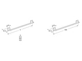 Roca Accesorii baie Bara Prosop Roca Cubica A816823001 | 600mm, Montare Perete, Crom