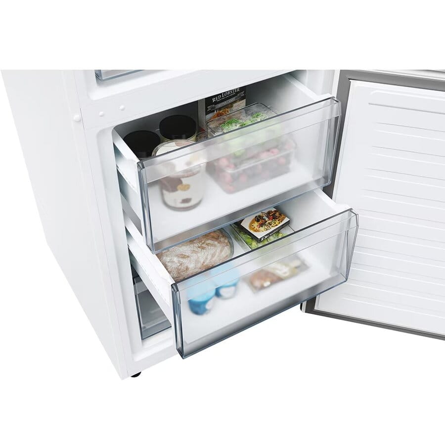 Candy Combina frigorifica Combina frigorifica Candy ECN2CQTEW186 | 345L, No Frost, 1.8m, Clasa E, 59.5x66.7x185cm