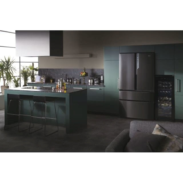 Combina frigorifica French Door Haier HB26FSNAAA | 750L, 4 usi, Total No Frost, Inverter, Clasa E, Negru