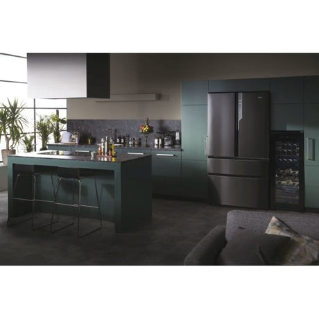 Combina frigorifica French Door Haier HB26FSNAAA | 750L, 4 usi, Total No Frost, Inverter, Clasa E, Negru