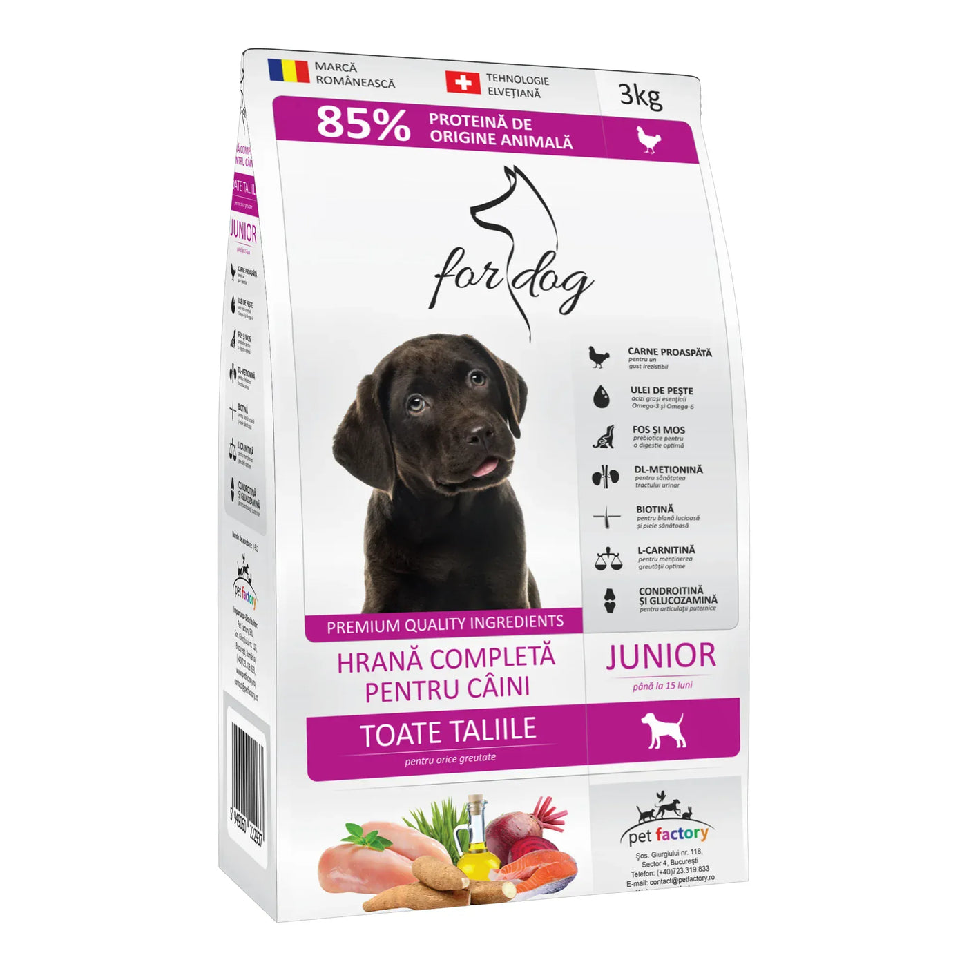 FOR DOG Hrana uscata caini Hrană Uscată Câini FOR DOG MF.10398 | 3kg, Roșu