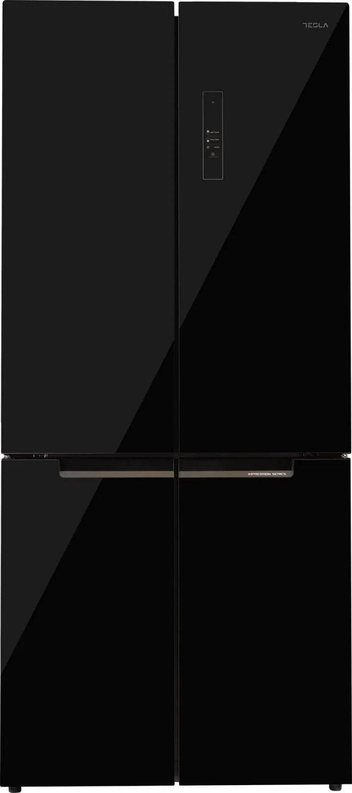 Tesla WG Side by side Frigider side-by-side Tesla RF5100FMBE, 511 l, Clasa E, Total No Frost, Motor Inverter, Display LED, H 190 cm, Sticla Neagra