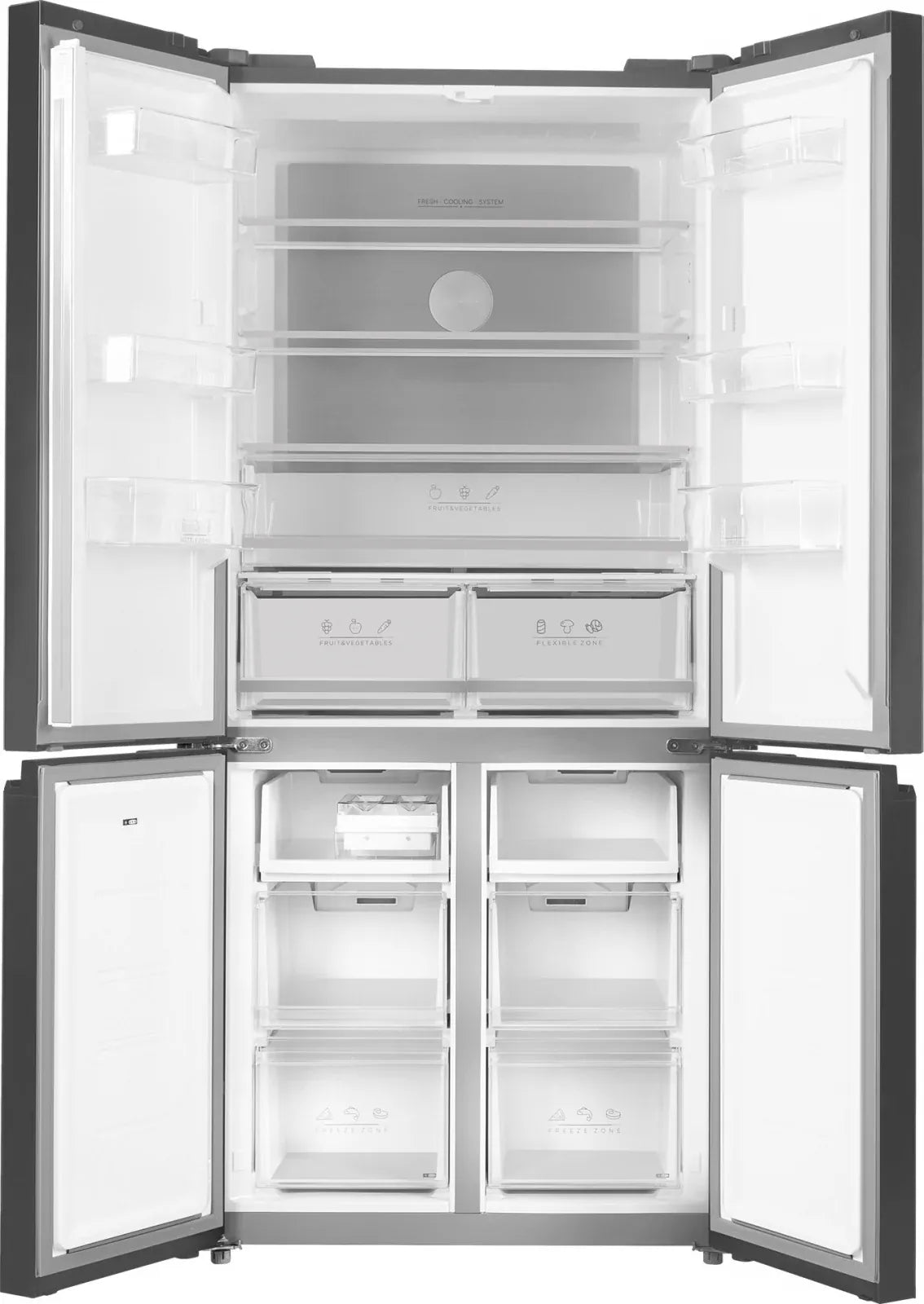 Tesla WG Side by side Frigider side-by-side Tesla RF5100FMBE, 511 l, Clasa E, Total No Frost, Motor Inverter, Display LED, H 190 cm, Sticla Neagra